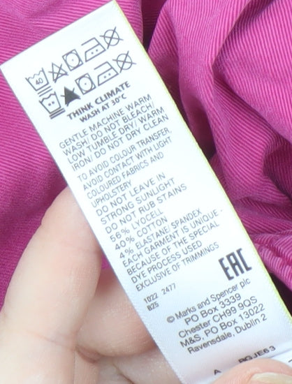 Marks and Spencer Women's Pink Cargo Trousers Size 14