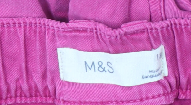 Marks and Spencer Women's Pink Cargo Trousers Size 14