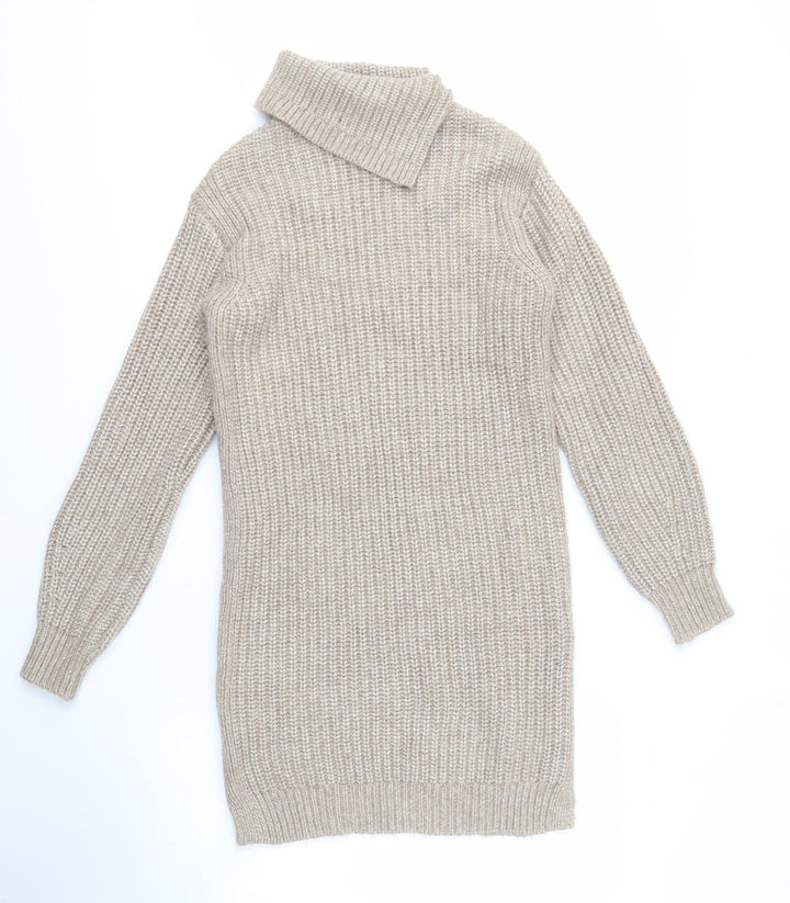 Marks and Spencer Women's Beige XS Roll Neck Jumper