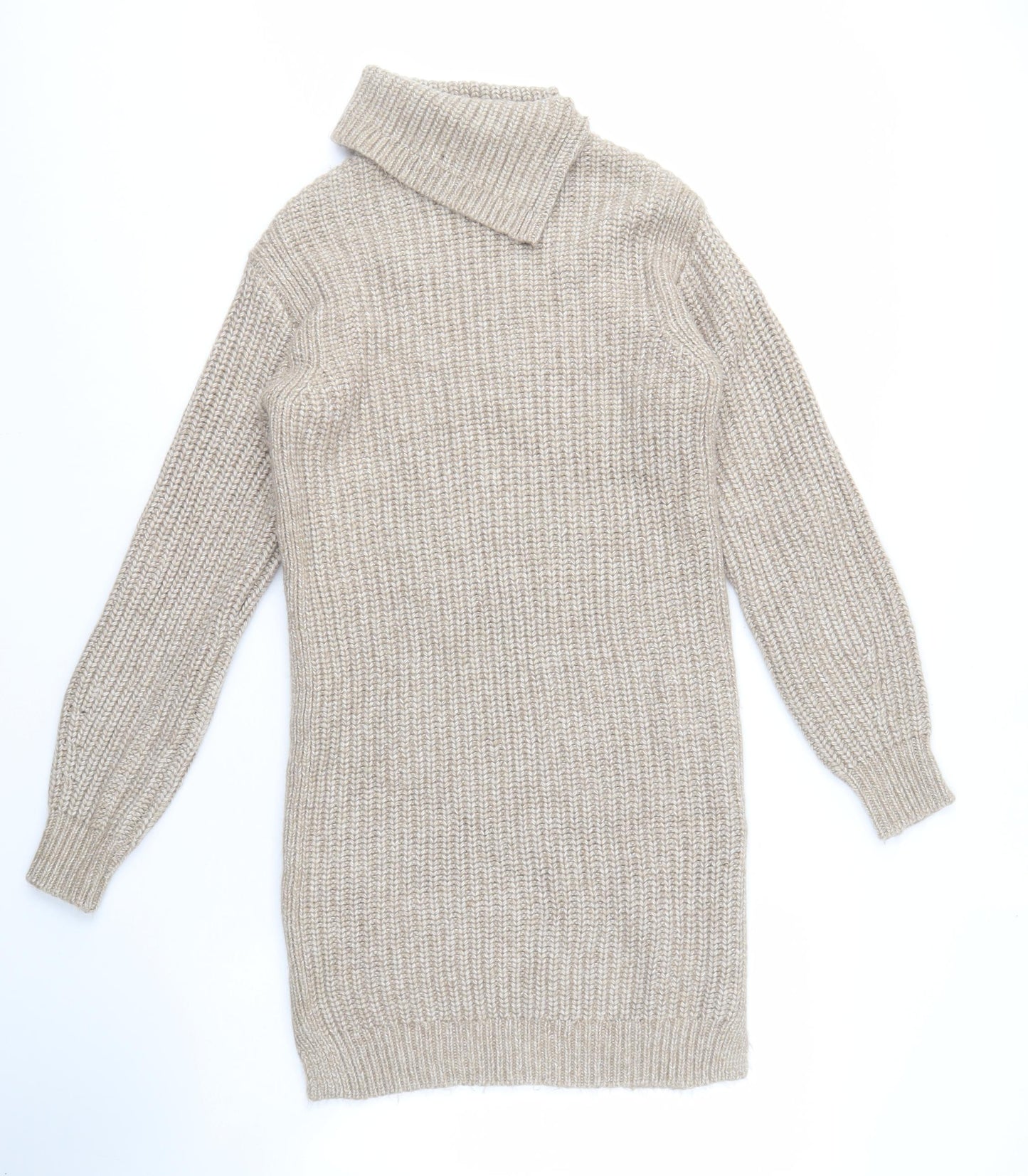Marks and Spencer Women's Beige XS Roll Neck Jumper
