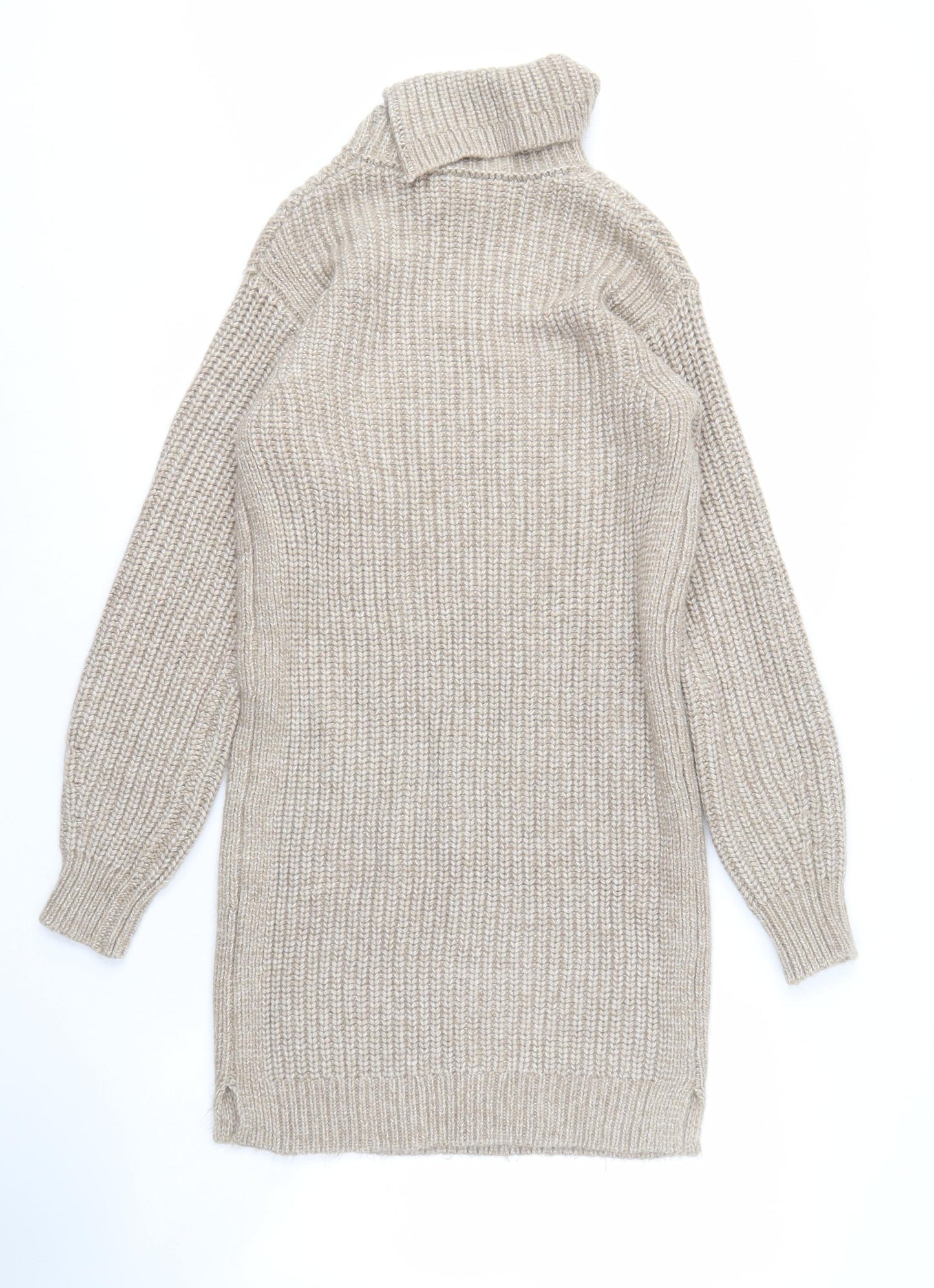 Marks and Spencer Women's Beige XS Roll Neck Jumper