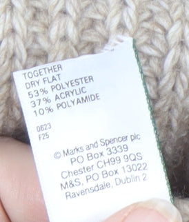 Marks and Spencer Women's Beige XS Roll Neck Jumper