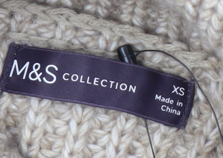 Marks and Spencer Women's Beige XS Roll Neck Jumper