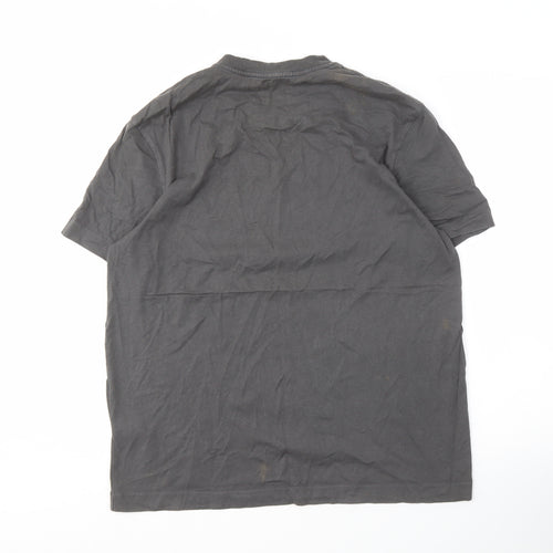 AllSaints Men's Black Oversized Fit T-Shirt, S, Cotton