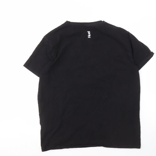 Huel Men's Black L T-Shirt, Crew Neck, Cotton, Excellent