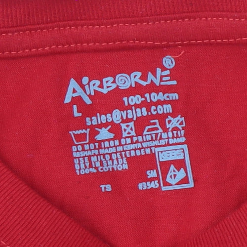 Airborne Men's Red Lion Graphic T-Shirt L
