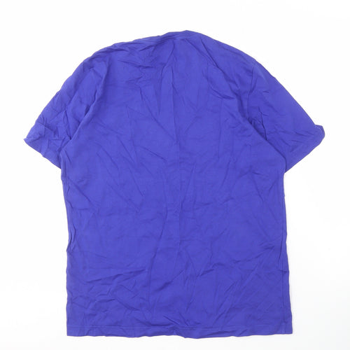 Adidas Men's Blue Medium Crew Neck T-Shirt