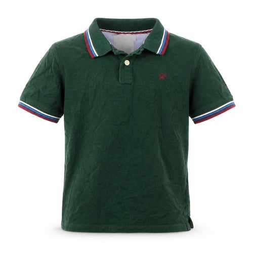 Rhino Rugby Boys Green Polo Shirt 9-10 Years Cotton Logo