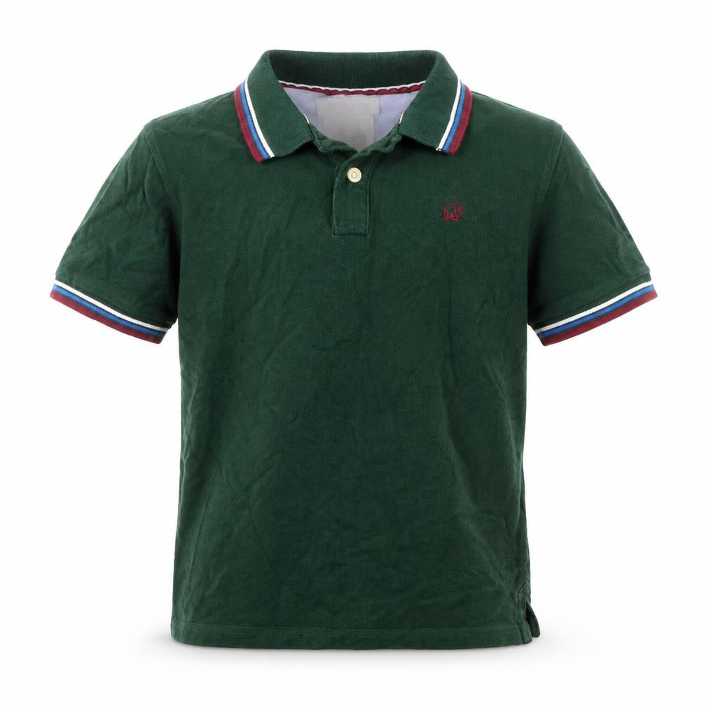Rhino Rugby Boys Green Polo Shirt 9-10 Years Cotton Logo