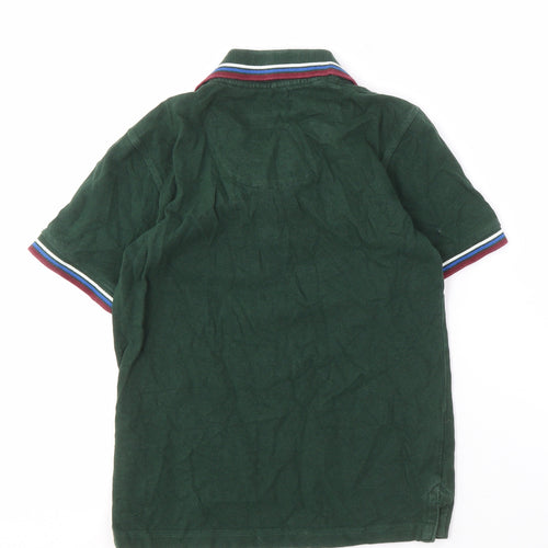 Rhino Rugby Boys Green Polo Shirt 9-10 Years Cotton Logo