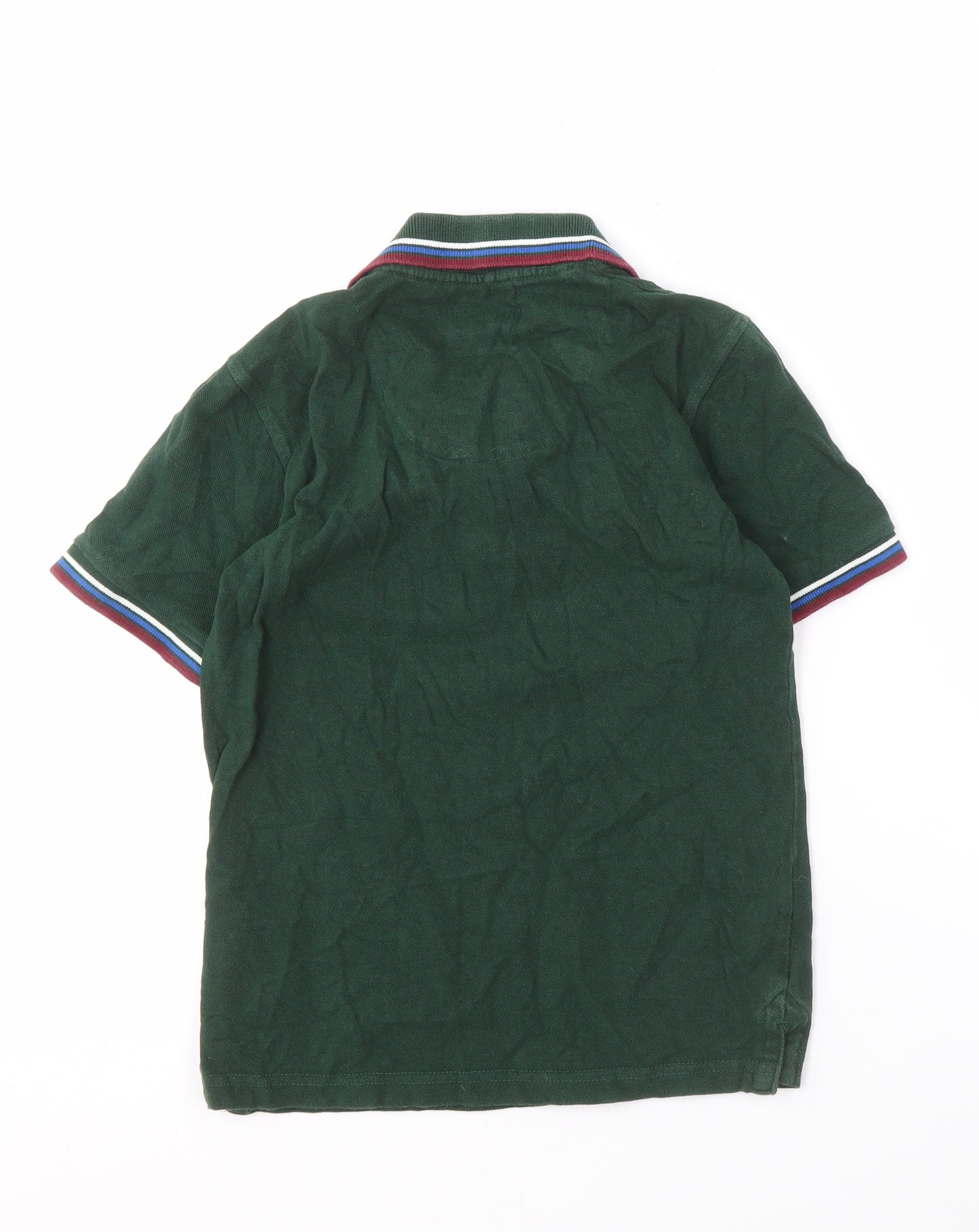 Rhino Rugby Boys Green Polo Shirt 9-10 Years Cotton Logo