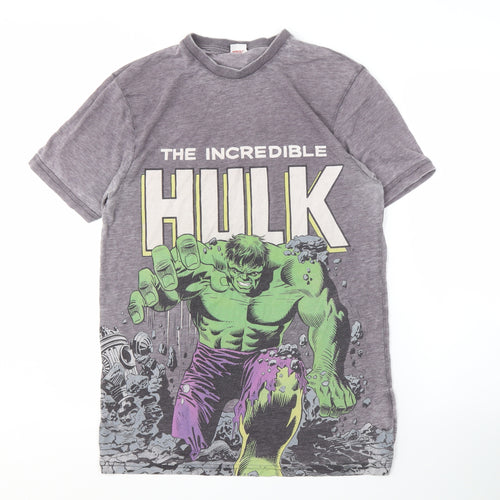 Marvel Comics Men's Grey Hulk Graphic T-Shirt, M
