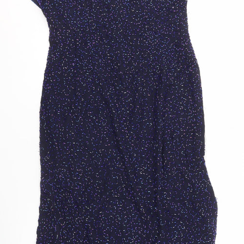 Debenhams Women's Multicoloured Beaded Sheath Dress Size 14