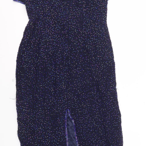 Debenhams Women's Multicoloured Beaded Sheath Dress Size 14