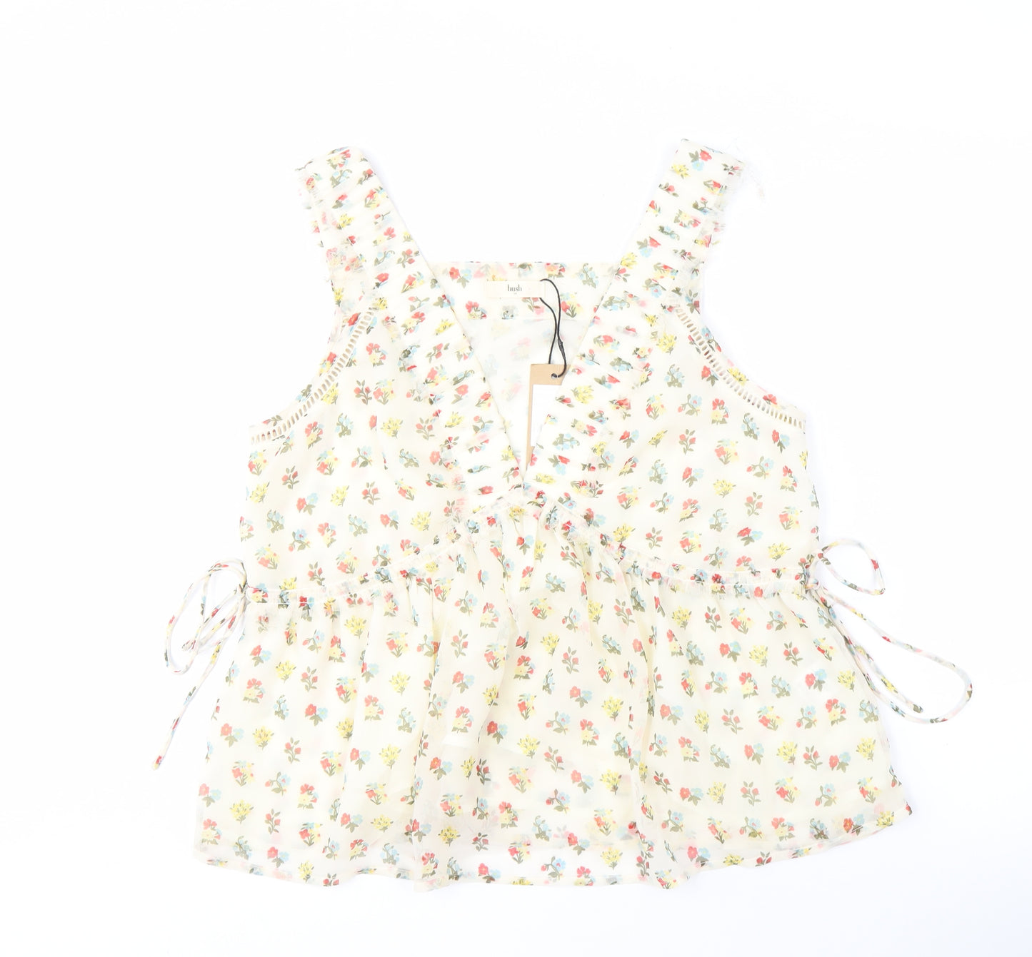 Hush Women's Floral Sleeveless Blouse, Size 14