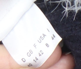 Oui Women's Geometric Pullover Jumper, Size 14, Black/White