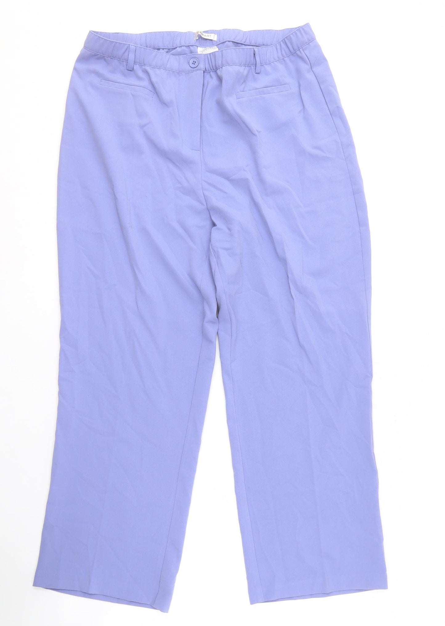 Damart Women's Purple Straight-Leg Trousers, Size 14, Elegant & Comfortable