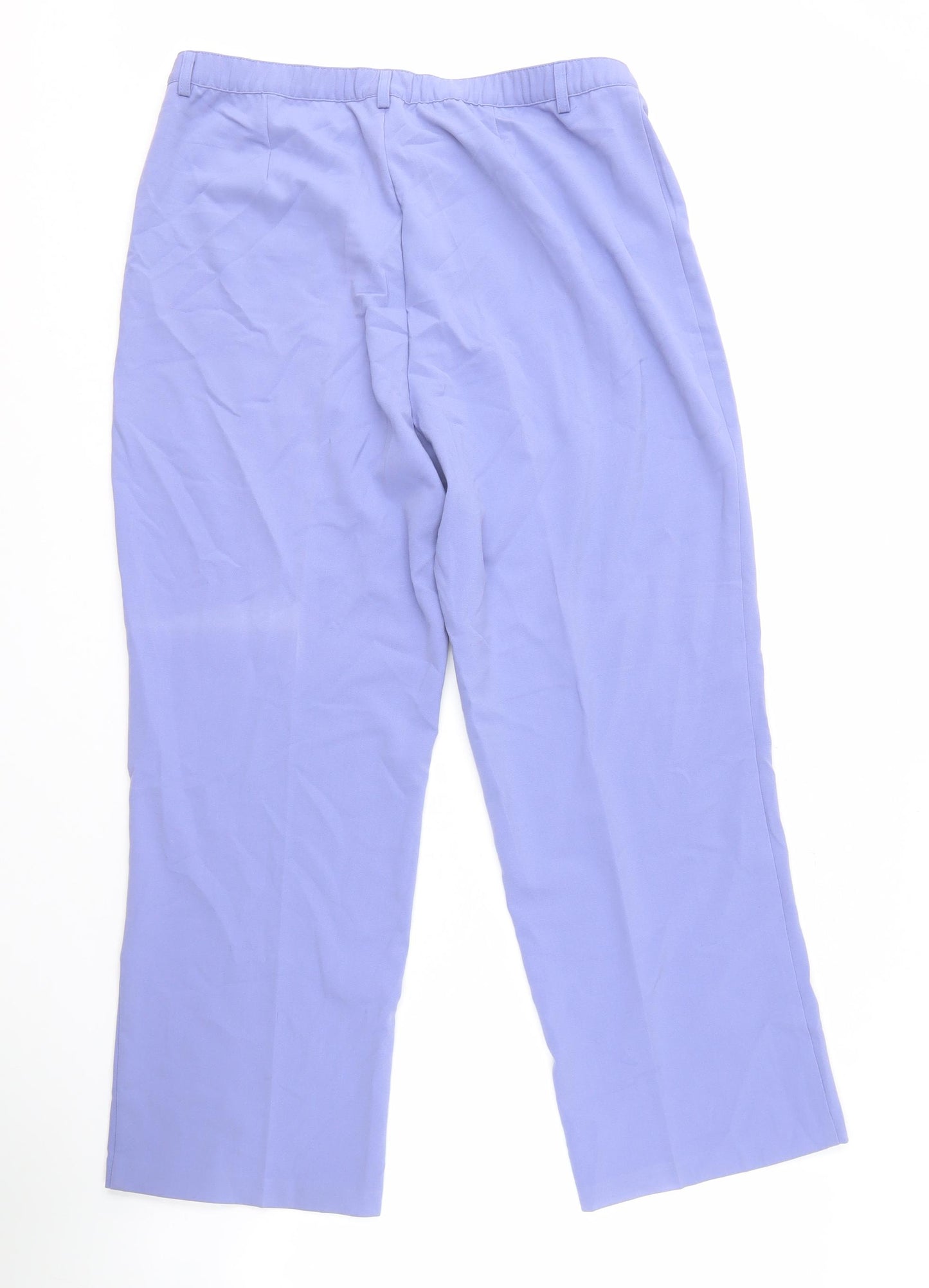 Damart Women's Purple Straight-Leg Trousers, Size 14, Elegant & Comfortable