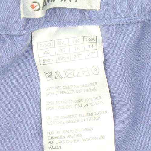 Damart Women's Purple Straight-Leg Trousers, Size 14, Elegant & Comfortable