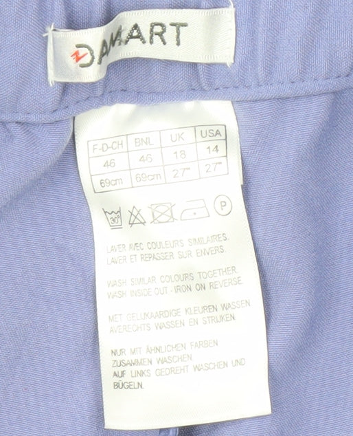 Damart Women's Purple Straight-Leg Trousers, Size 14, Elegant & Comfortable