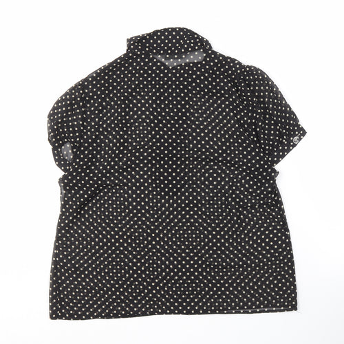 Marks and Spencer Women's Polka Dot Blouse, Size 16, Black