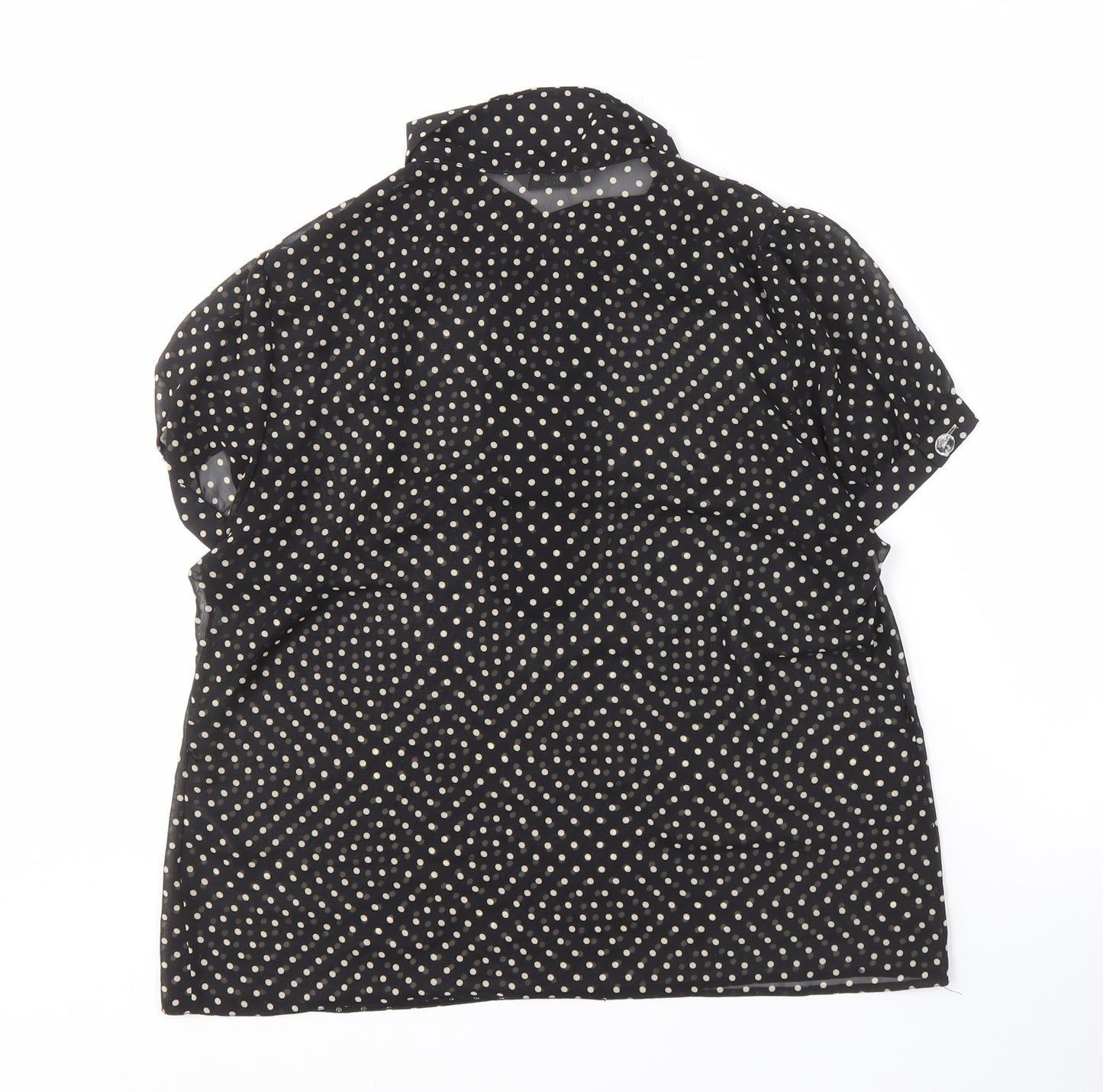 Marks and Spencer Women's Polka Dot Blouse, Size 16, Black