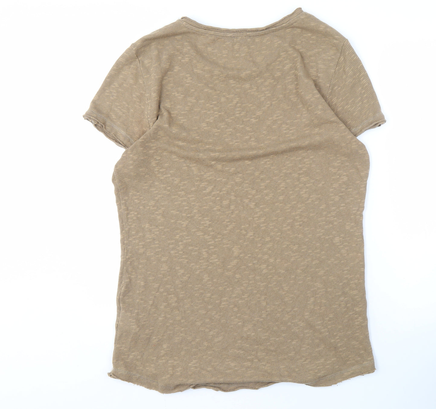 REVIEW Men's Beige Crew Neck T-Shirt Size M