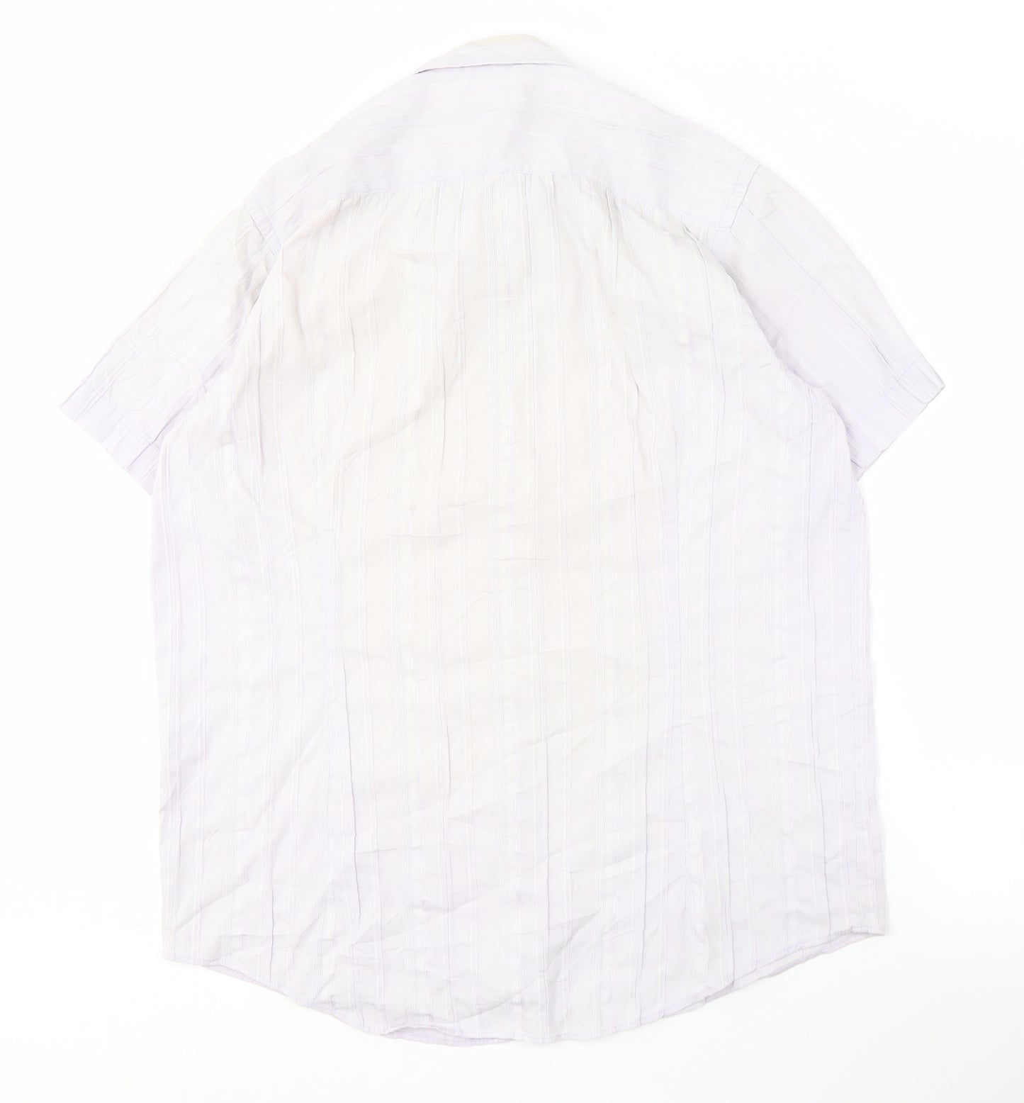 Ted Baker Men's White Striped Short Sleeve Shirt M