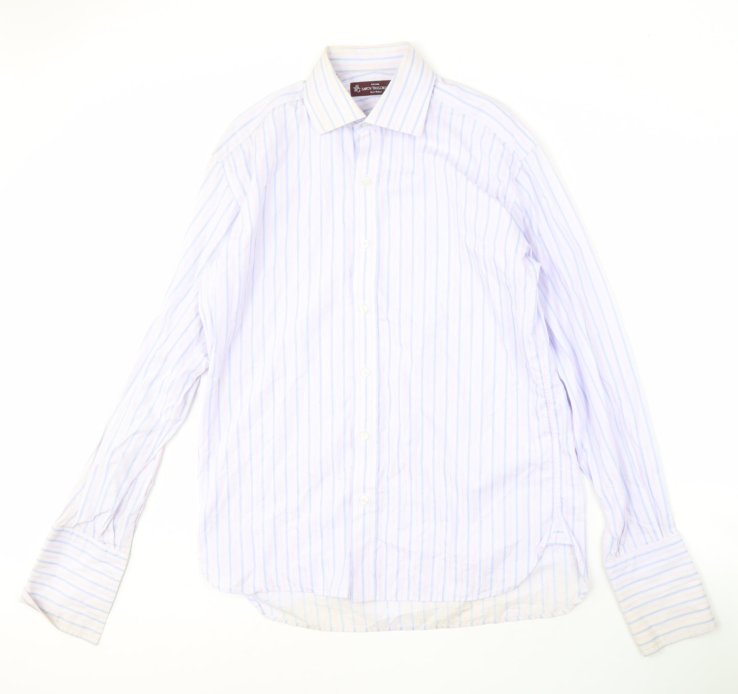 Savoy Taylors Guild Men's Multicoloured Striped Shirt - Size 16