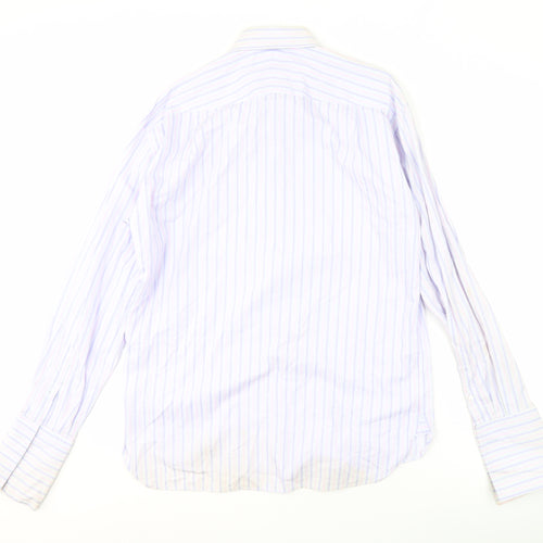 Savoy Taylors Guild Men's Multicoloured Striped Shirt - Size 16