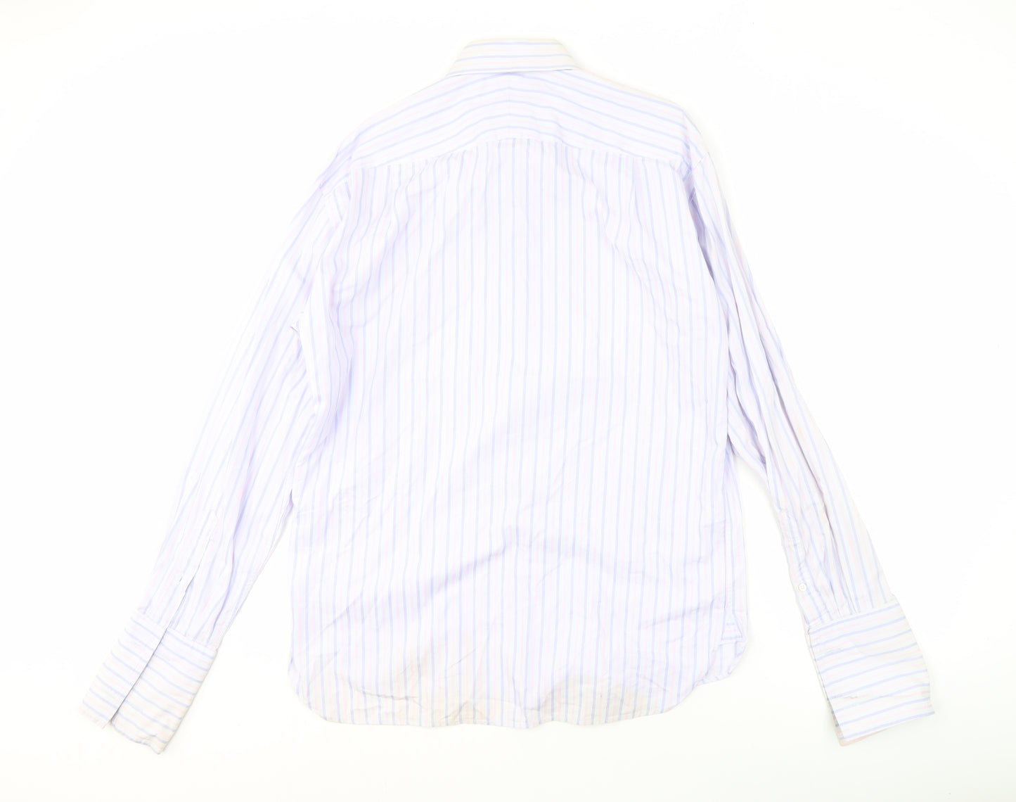 Savoy Taylors Guild Men's Multicoloured Striped Shirt - Size 16