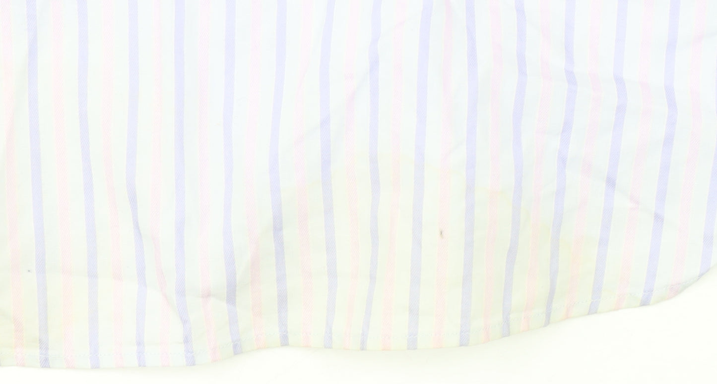 Savoy Taylors Guild Men's Multicoloured Striped Shirt - Size 16