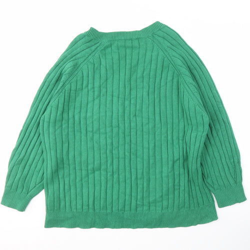 Next Women's Green V-Neck Pullover Jumper, XL