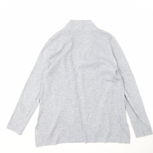 John Lewis Women's Grey Open Front Cardigan Size 10