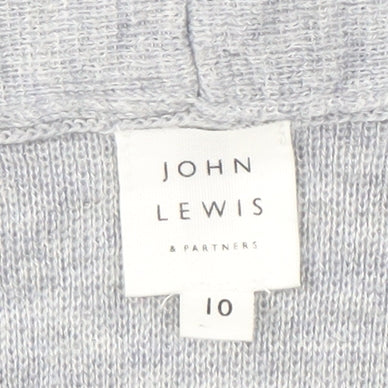 John Lewis Women's Grey Open Front Cardigan Size 10