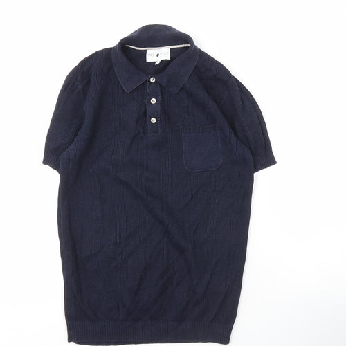 Marks and Spencer Men's Blue Small Polo Shirt