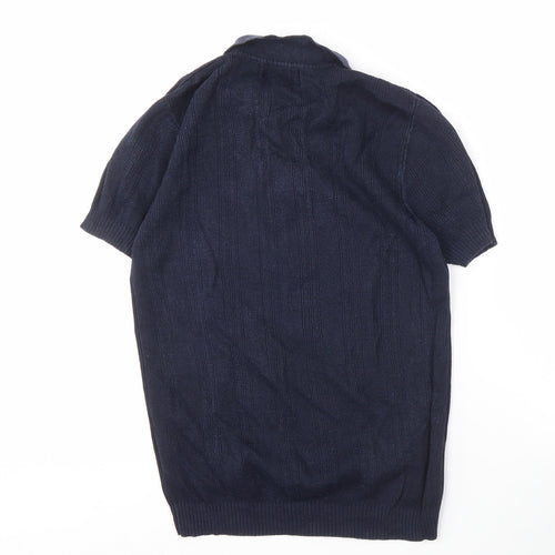 Marks and Spencer Men's Blue Small Polo Shirt