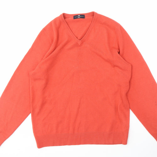 Marks and Spencer Men's Red V-Neck Pullover Jumper M