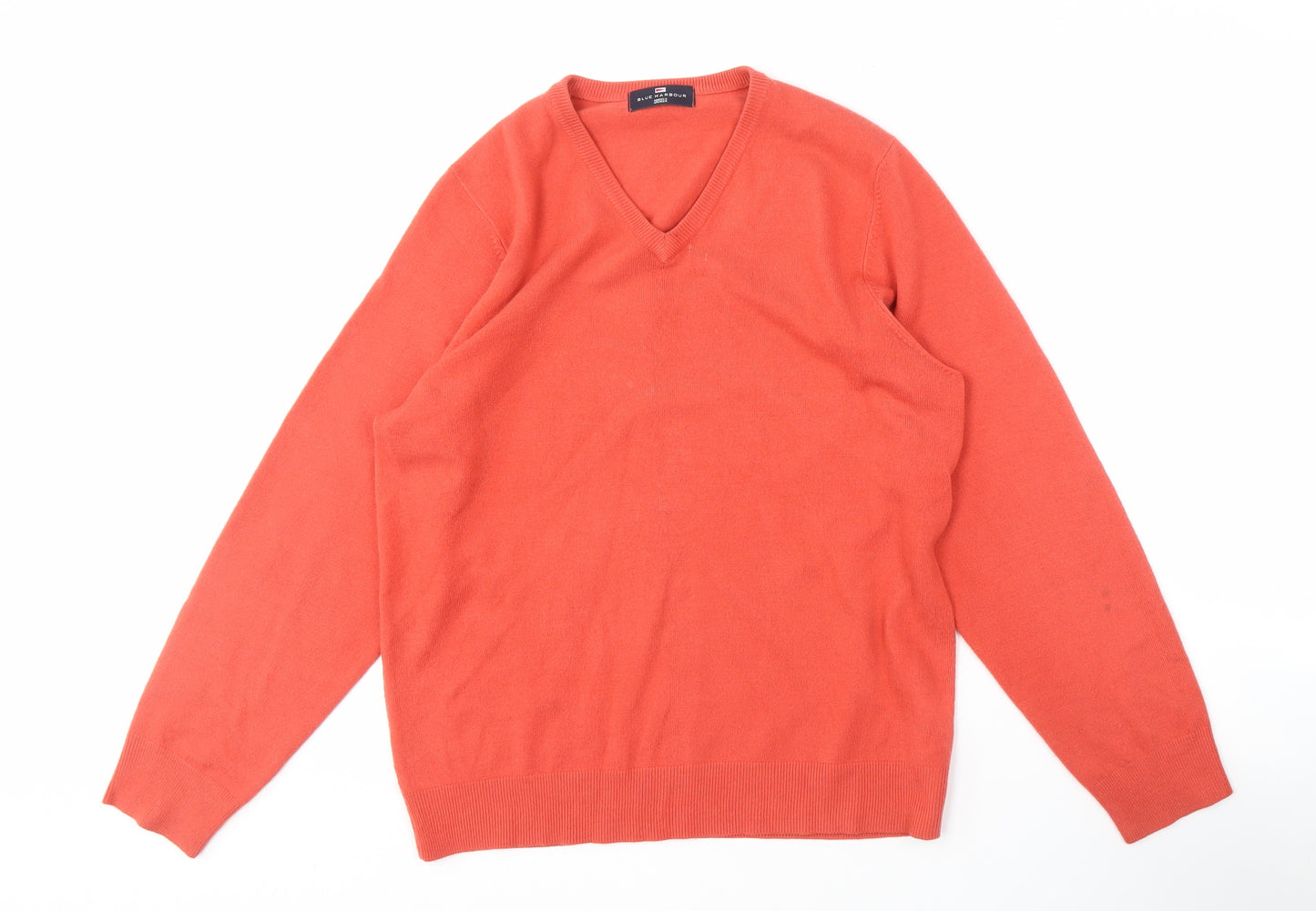 Marks and Spencer Men's Red V-Neck Pullover Jumper M