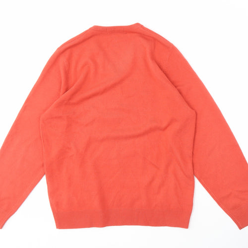 Marks and Spencer Men's Red V-Neck Pullover Jumper M