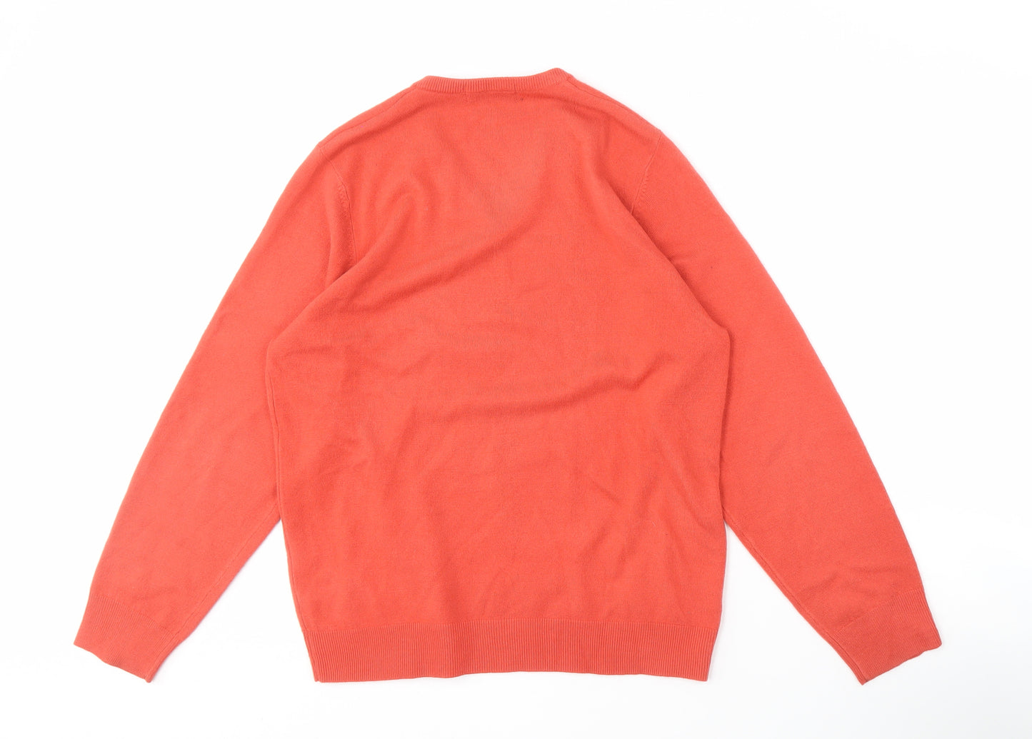 Marks and Spencer Men's Red V-Neck Pullover Jumper M