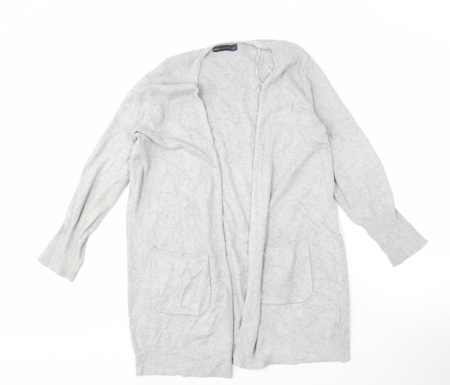 Marks and Spencer Women's Grey Open Front Cardigan M