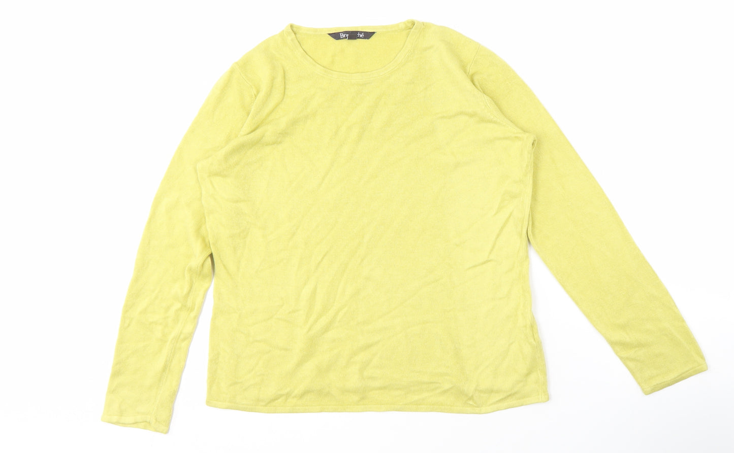 Bonmarché Women's Yellow Pullover Jumper Size 12/14