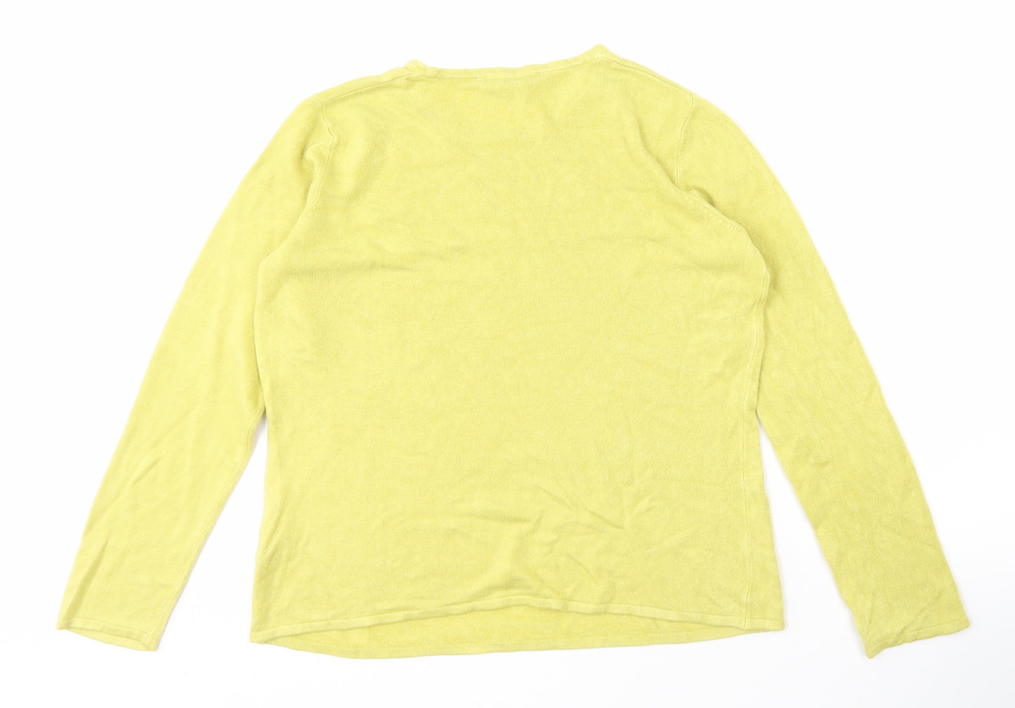 Bonmarché Women's Yellow Pullover Jumper Size 12/14