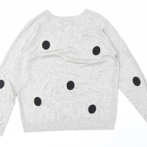 Next Women's Grey Polka Dot Pullover Jumper M