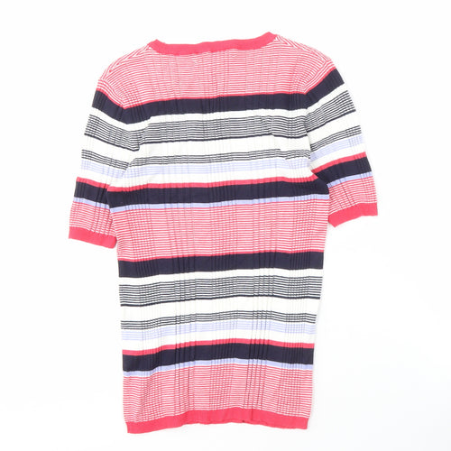 Marks and Spencer Women's Multicoloured Striped Top, Size 8