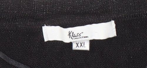 XISS COLLECTION Women's Black XL Cowl Neck Jumper