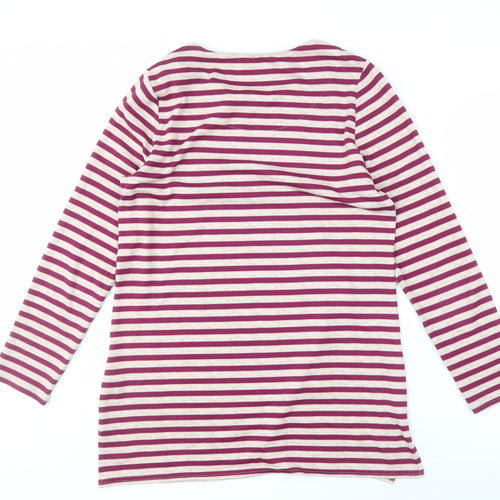 Marks and Spencer Women's Multicoloured Striped Pullover Jumper Size 14