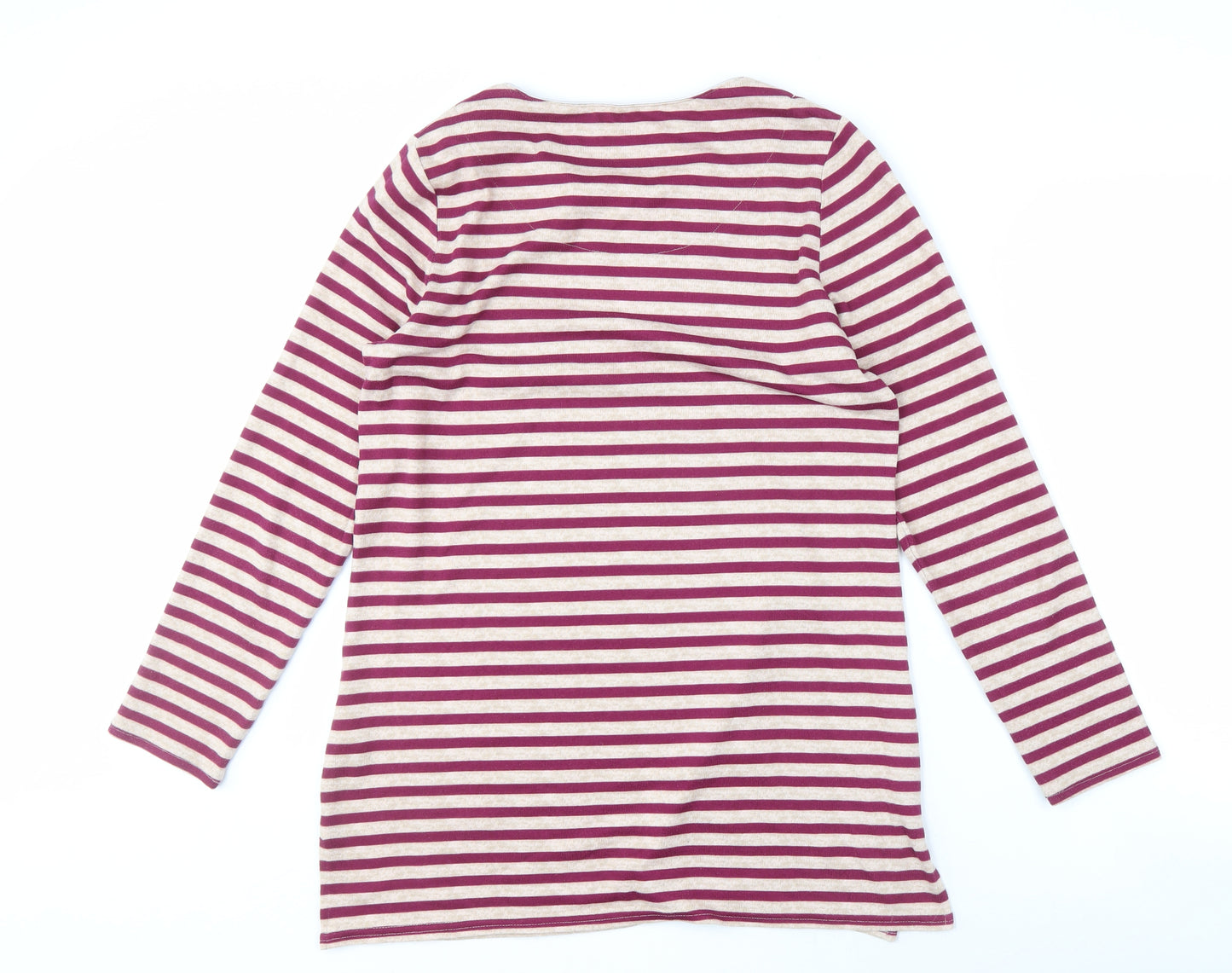 Marks and Spencer Women's Multicoloured Striped Pullover Jumper Size 14