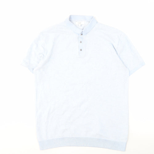 Next Men's XL Blue Polo Short Sleeve Cotton Casual